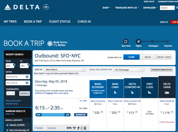 delta group travel quote