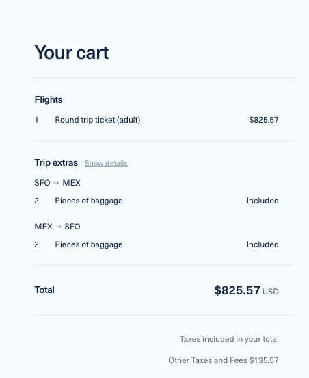 aeromexico baggage prices