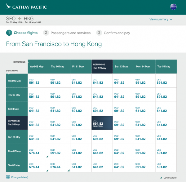 cathay pacific baggage price