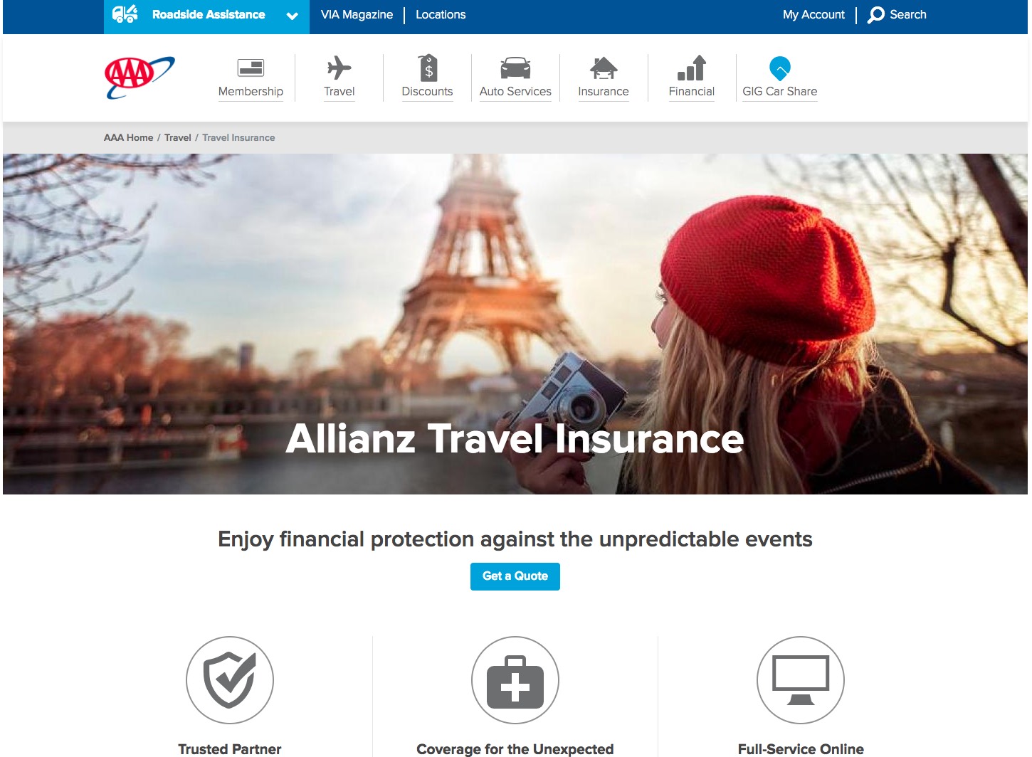 Travel Insurance - AAA Comparison | AARDY.com