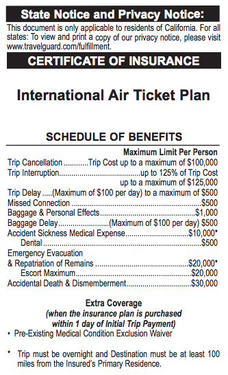 spirit airline trip insurance