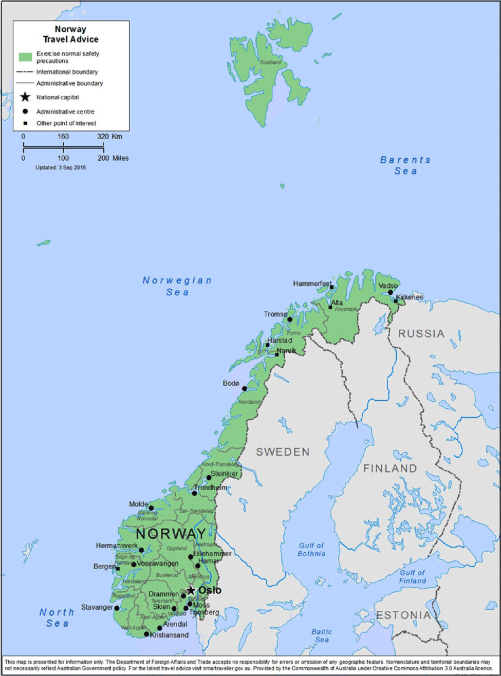 norway travel advisory usa