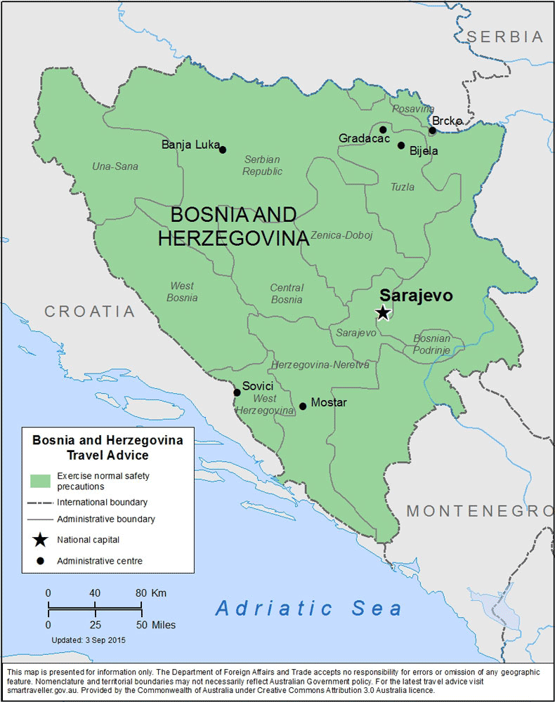 Босния и герцеговина на карте