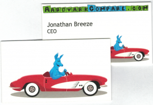AardvarkCompare Business Card - Never Lose Luggage