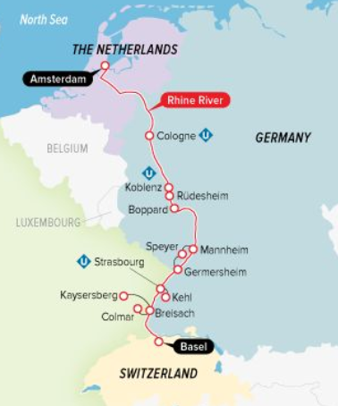 UniWolrd-River-Cruise-Map | AardvarkCompare.com